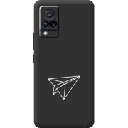 Черный чехол BoxFace Vivo V21 Paper Plane