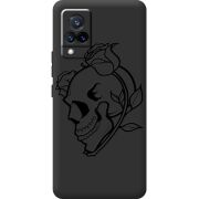 Черный чехол BoxFace Vivo V21 Skull and Roses