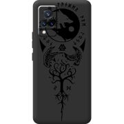 Черный чехол BoxFace Vivo V21 Hugin and Munin