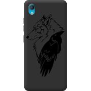 Черный чехол BoxFace Vivo Y1S Wolf and Raven