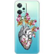 Чехол со стразами OnePlus Nord CE 2 Lite 5G Heart