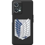 Черный чехол BoxFace OnePlus Nord CE 2 Lite 5G Атака Титанов Крылья Свободы