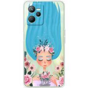 Прозрачный чехол BoxFace Realme C35 Blue Hair