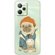 Прозрачный чехол BoxFace Realme C35 Dog Coffeeman