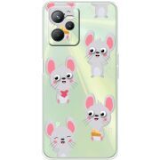 Прозрачный чехол BoxFace Realme C35 с 3D-глазками Mouse