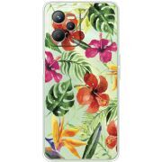 Прозрачный чехол BoxFace Realme C35 Tropical Flowers