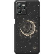 Черный чехол BoxFace Realme C35 Moon