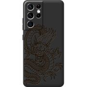 Черный чехол BoxFace Samsung G998 Galaxy S21 Ultra Chinese Dragon