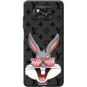 Черный чехол BoxFace Poco X3 Pro looney bunny