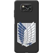 Черный чехол BoxFace Poco X3 Атака Титанов Крылья Свободы