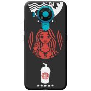 Черный чехол BoxFace Nokia 3.4 RedWhite Coffee