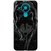 Черный чехол BoxFace Nokia 3.4 Wolf