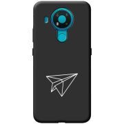 Черный чехол BoxFace Nokia 3.4 Paper Plane