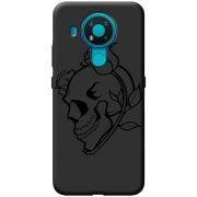 Черный чехол BoxFace Nokia 3.4 Skull and Roses