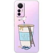 Прозрачный чехол BoxFace Xiaomi 12 Lite Segull in Cofee Pool