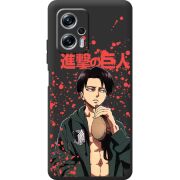Черный чехол BoxFace Poco X4 GT Атака Титанов Леви