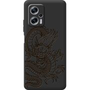 Черный чехол BoxFace Poco X4 GT Chinese Dragon