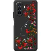 Черный чехол BoxFace Huawei Nova Y70 3D Ukrainian Muse