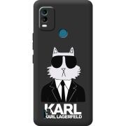 Черный чехол BoxFace Nokia C21 Plus Cat in Black