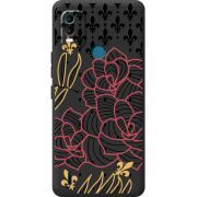 Черный чехол BoxFace Nokia C21 Plus FranceFlowers