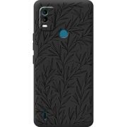 Черный чехол BoxFace Nokia C21 Plus Leaves