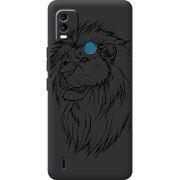 Черный чехол BoxFace Nokia C21 Plus Lion