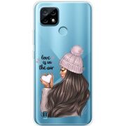 Прозрачный чехол BoxFace Realme C21 love is in the air