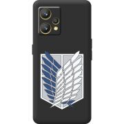 Черный чехол BoxFace Realme 9 Атака Титанов Крылья Свободы