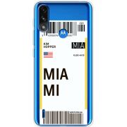 Прозрачный чехол BoxFace Motorola E7i Power Ticket Miami
