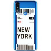 Прозрачный чехол BoxFace Motorola E7i Power Ticket New York
