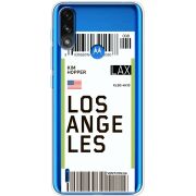 Прозрачный чехол BoxFace Motorola E7i Power Ticket Los Angeles