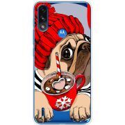Прозрачный чехол BoxFace Motorola E7i Power Winter Puggy
