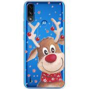 Прозрачный чехол BoxFace Motorola E7i Power Winter Deer