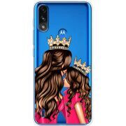 Прозрачный чехол BoxFace Motorola E7i Power Queen and Princess