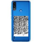 Прозрачный чехол BoxFace Motorola E7i Power Blah Blah