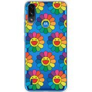 Прозрачный чехол BoxFace Motorola E7i Power Hippie Flowers