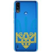Прозрачный чехол BoxFace Motorola E7i Power Gold Trident