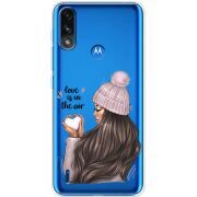 Прозрачный чехол BoxFace Motorola E7i Power love is in the air