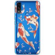 Прозрачный чехол BoxFace Motorola E7i Power Japanese Koi Fish