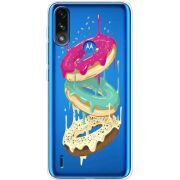 Прозрачный чехол BoxFace Motorola E7i Power Donuts