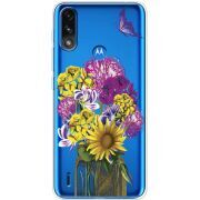 Прозрачный чехол BoxFace Motorola E7i Power My Bouquet