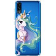 Чехол со стразами Motorola E7i Power Unicorn Queen
