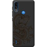 Черный чехол BoxFace Motorola E7i Power Chinese Dragon
