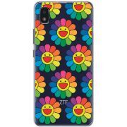 Прозрачный чехол BoxFace ZTE Blade L210 Hippie Flowers