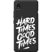 Черный чехол BoxFace ZTE Blade L210 Hard Times Good Times