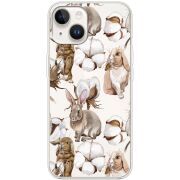 Прозрачный чехол BoxFace Apple iPhone 14 Plus Cotton and Rabbits