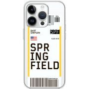 Прозрачный чехол BoxFace Apple iPhone 14 Pro Ticket Springfield