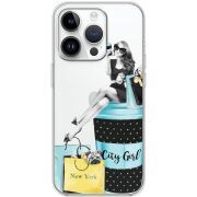Прозрачный чехол BoxFace Apple iPhone 14 Pro Max City Girl