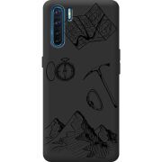 Черный чехол BoxFace OPPO A91 Mountains