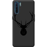 Черный чехол BoxFace OPPO A91 Deer